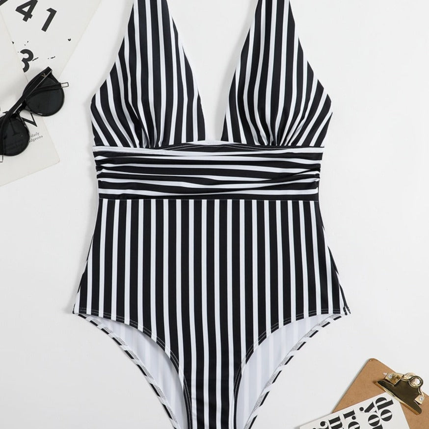 Klasické jednodílné pruhované plavky