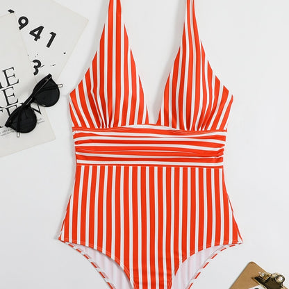 Klasické jednodílné pruhované plavky