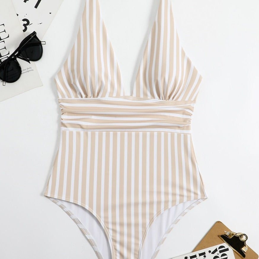 Klasické jednodílné pruhované plavky