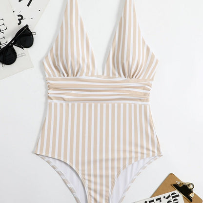 Klasické jednodílné pruhované plavky