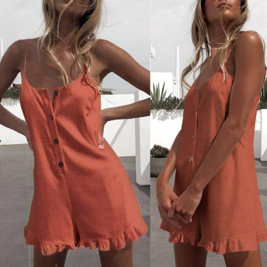 Overal na knoflíky s volánky