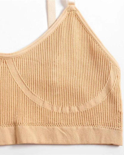 Pohodlná sada spodního prádla z žebrovaného materiálu