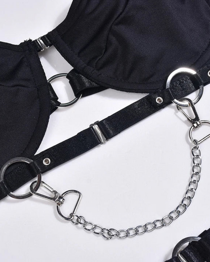 Smyslná sada spodního prádla s nastavitelnými ramínky