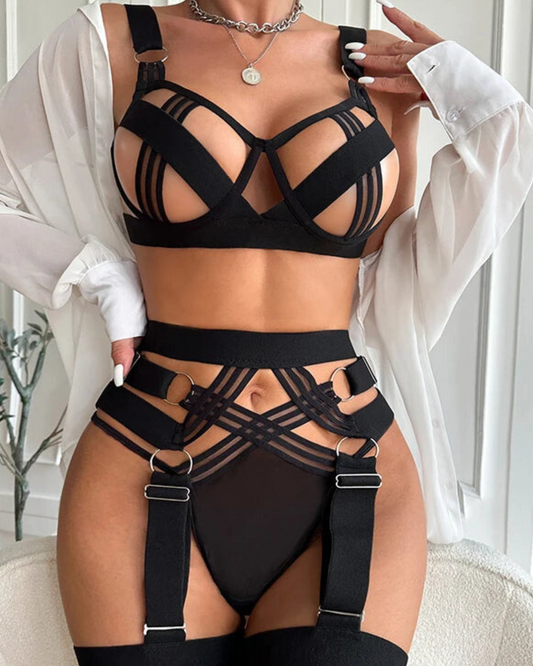 Smyslná sada spodního prádla s vysokým pasem