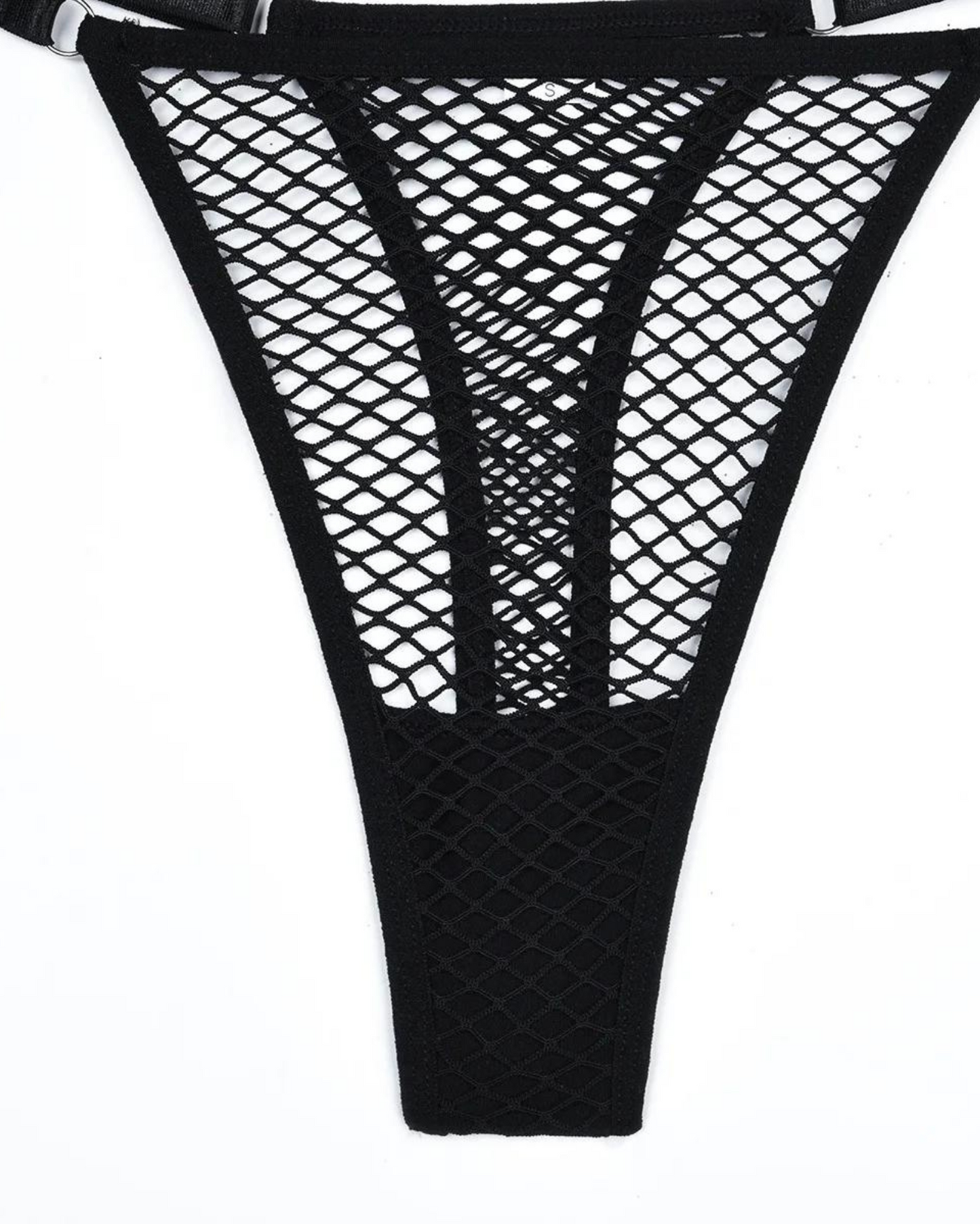 Sada spodního prádla s ozdobnými křížky a koženými prvky