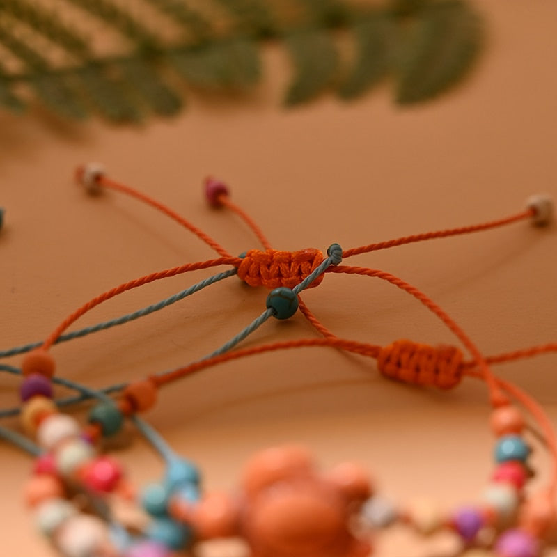 Sada dvou náramků na kotník s motivem želvy