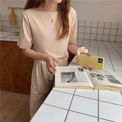 Volná souprava domácího oblečení s dlouhými nohavicemi