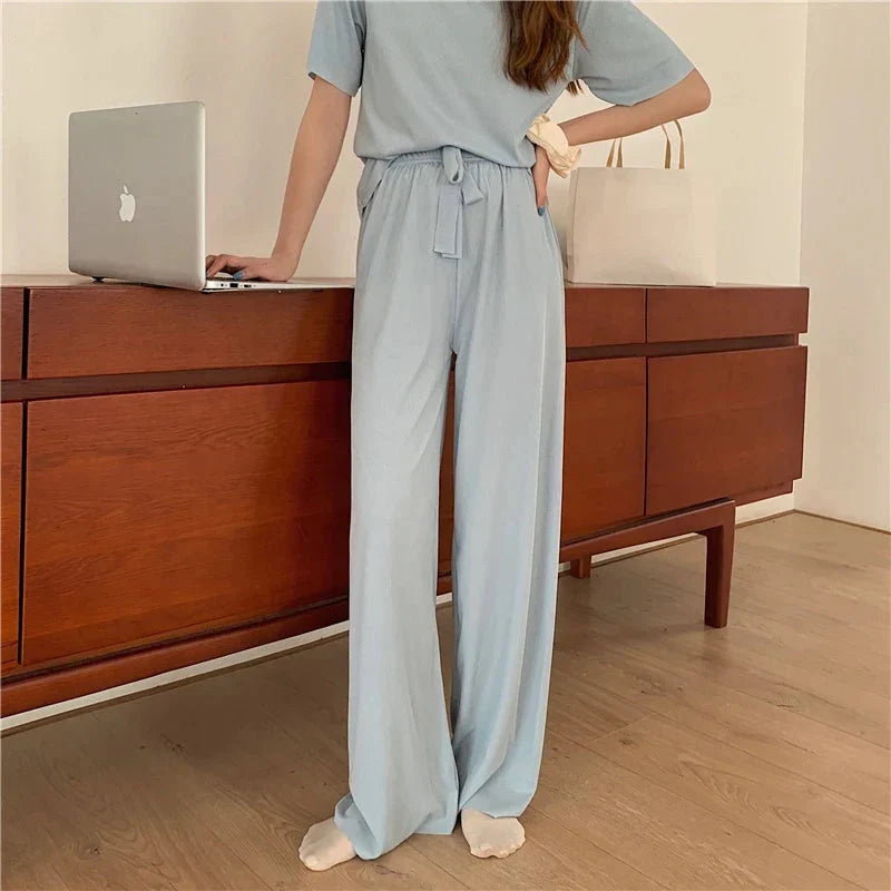 Volná souprava domácího oblečení s dlouhými nohavicemi