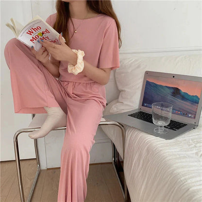 Volná souprava domácího oblečení s dlouhými nohavicemi