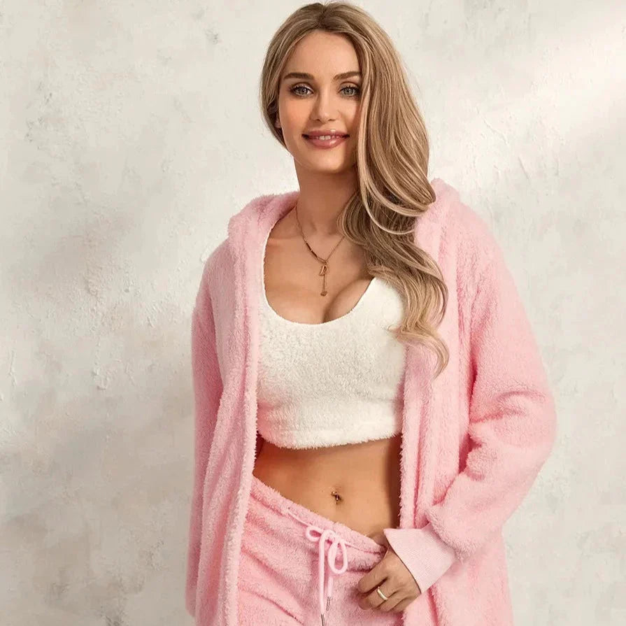 Měkká domácí souprava s kardiganem