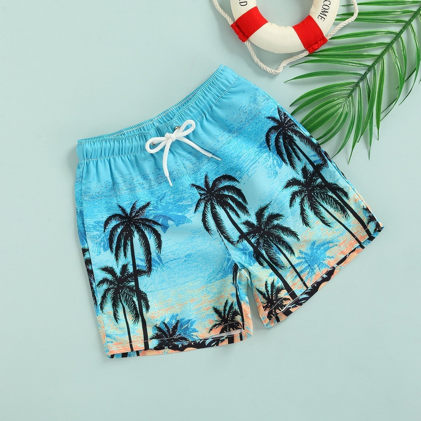 Chlapecké plavecké šortky s motivem palmy