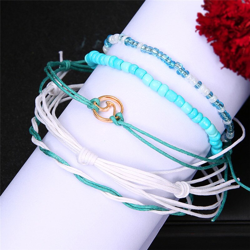 Sada náramků na kotník s námořnickým motivem