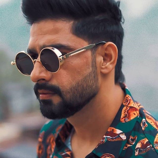 Kulaté steampunk sluneční brýle