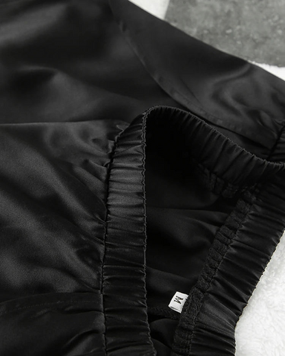 Dámské krátké pyžamo s elegantním límečkem