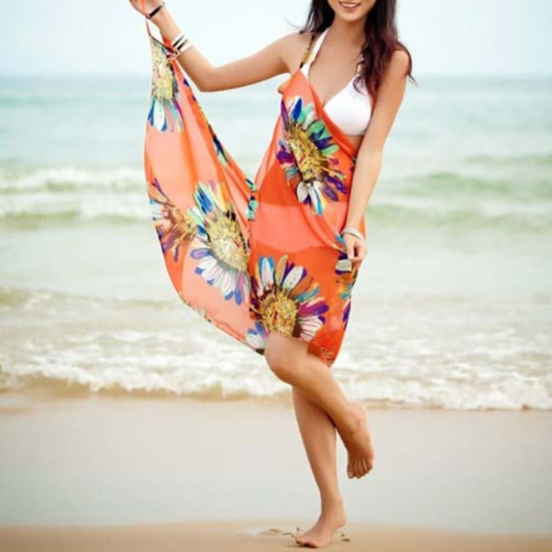 Vzdušné květinové pareo s ramínky