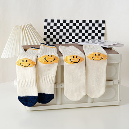 Žebrované ponožky se vzorem na patě