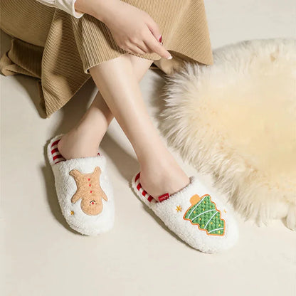 Nadýchané pantofle s vánočním motivem