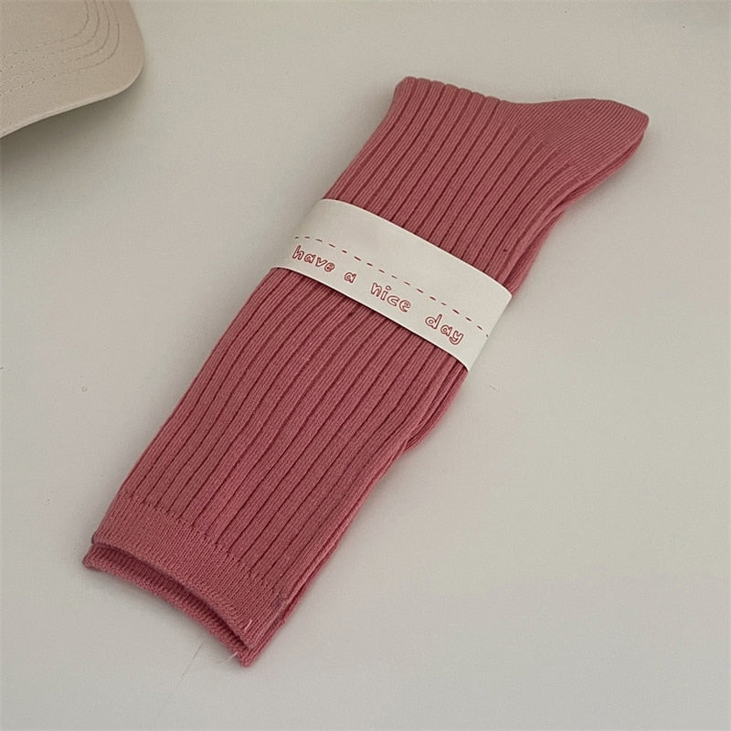 Dámské dlouhé pruhované ponožky