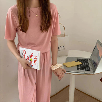 Volná souprava domácího oblečení s dlouhými nohavicemi