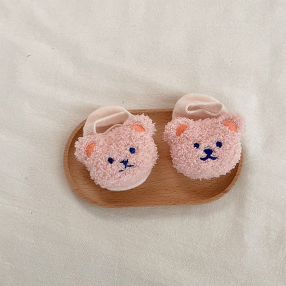 Dětské protiskluzové ponožky s plyšovým medvídkem