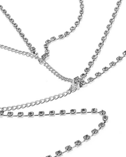 Řetízek na stehno s krystaly