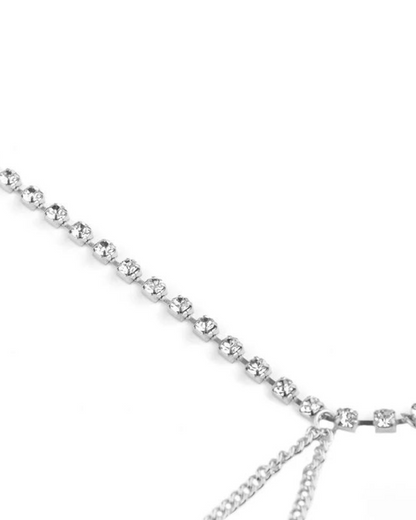 Řetízek na stehno s krystaly