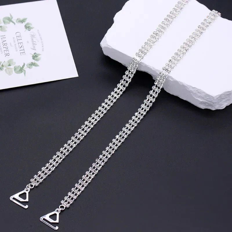 Ozdobná ramínka podprsenky se zirkony