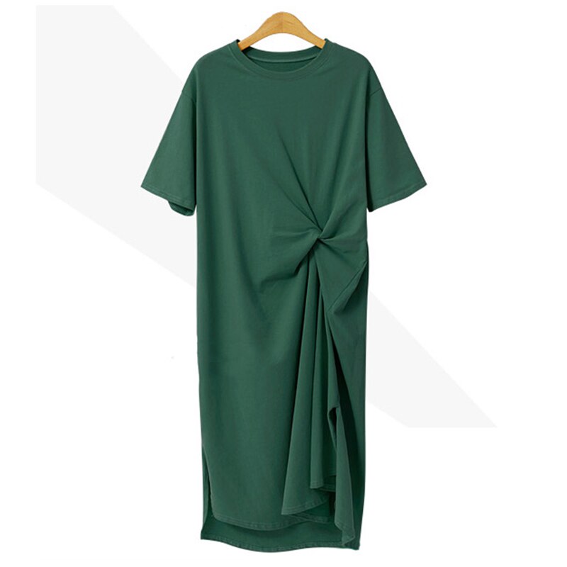 Letní midi šaty s tričkem a zavazováním