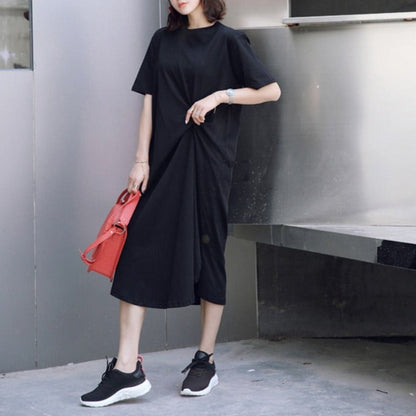 Letní midi šaty s tričkem a zavazováním