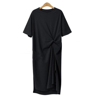 Letní midi šaty s tričkem a zavazováním