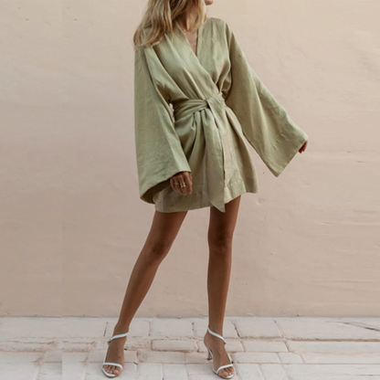 Letní minišaty ve stylu kimona