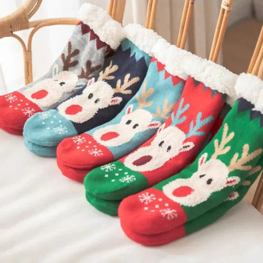 Silné vánoční ponožky s motivem sobů