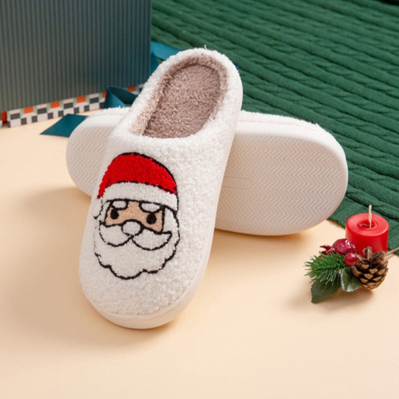 Měkké vánoční pantofle s motivem Santa Clause