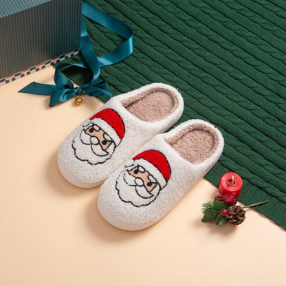 Měkké vánoční pantofle s motivem Santa Clause
