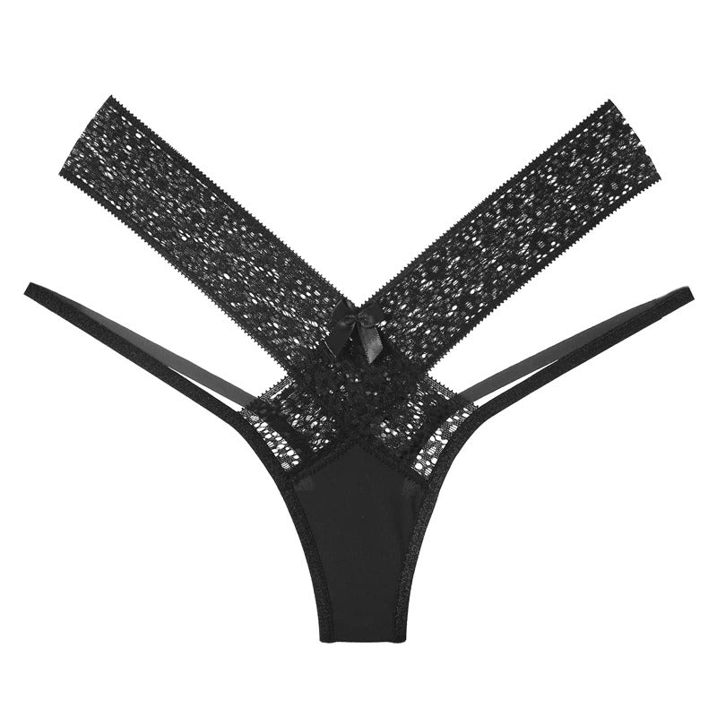 Krajková tanga s okouzlující mašlí