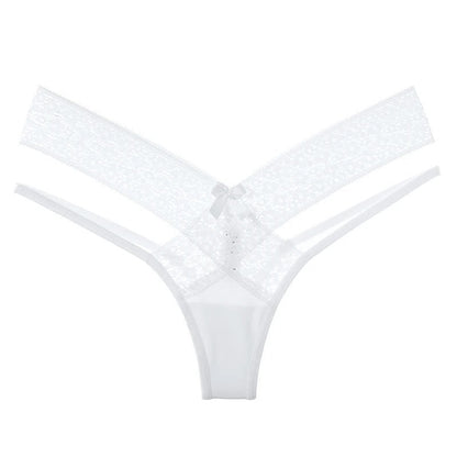 Krajková tanga s okouzlující mašlí