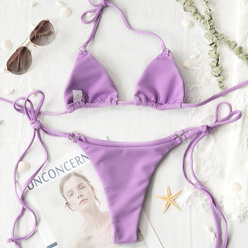 Dvoudílné mikro bikiny s vázáním