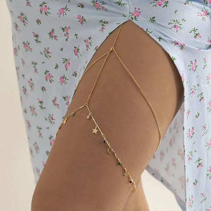 Stehenní šperky s motivem hvězdy a měsíce