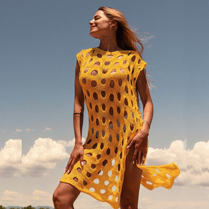 Vzdušný plážový přístřešek s otvory