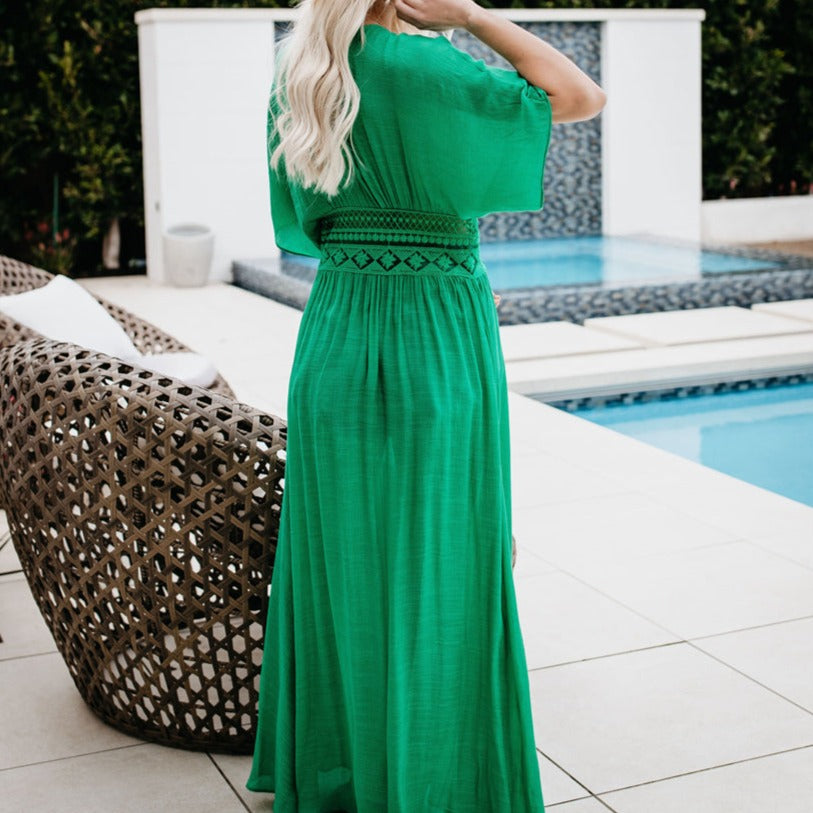 Vzdušný plážový přehoz s bohémskou krajkou