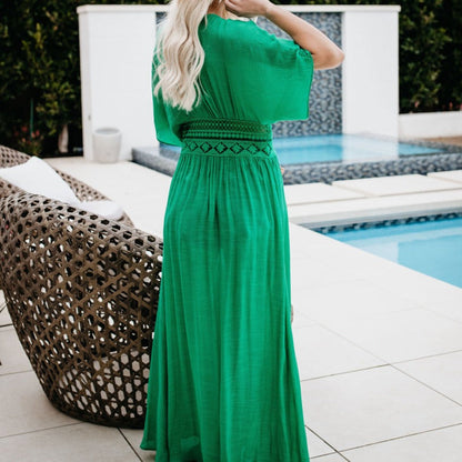 Vzdušný plážový přehoz s bohémskou krajkou