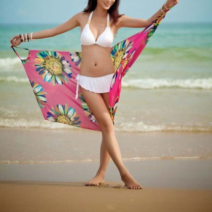 Vzdušné květinové pareo s ramínky