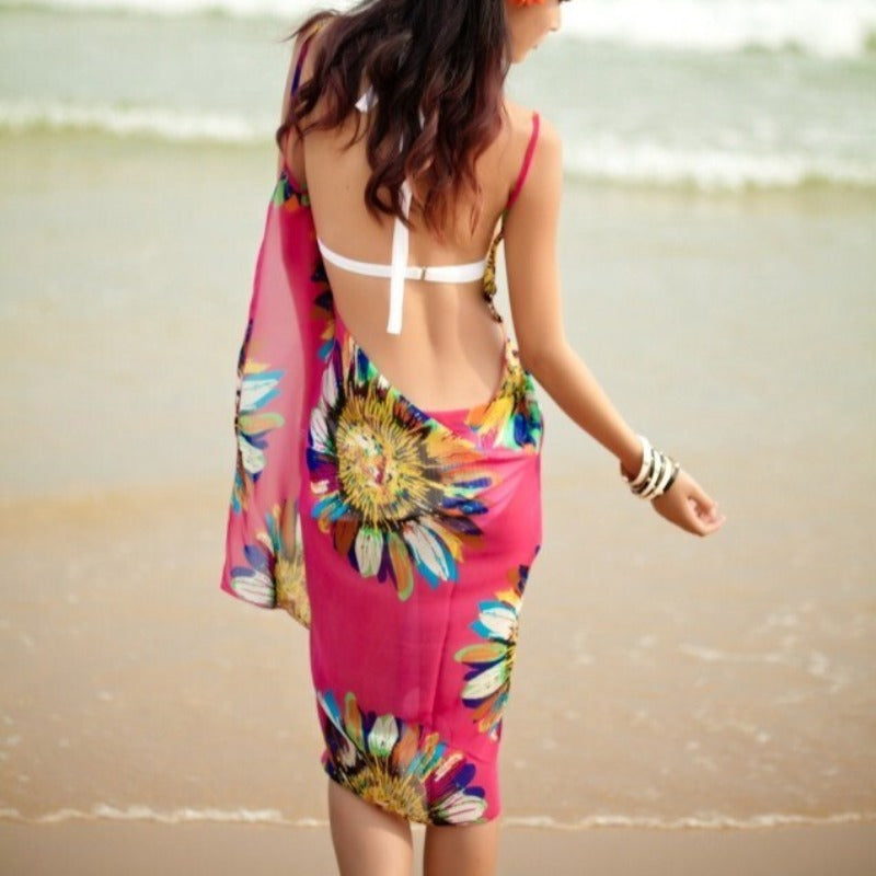 Vzdušné květinové pareo s ramínky