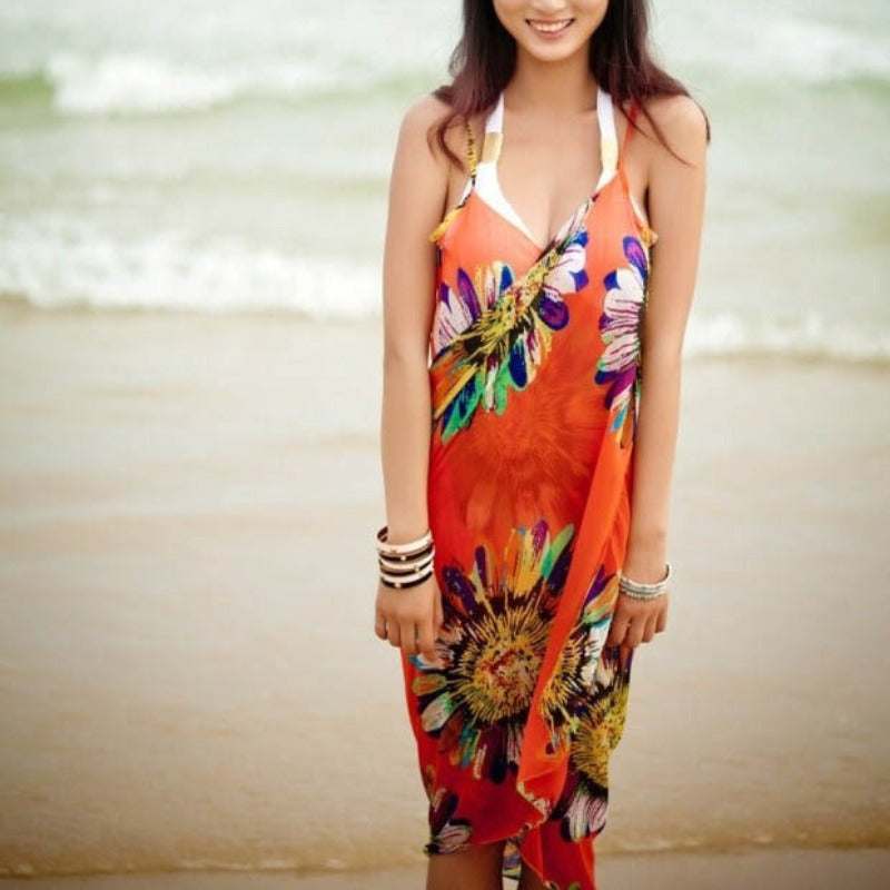 Vzdušné květinové pareo s ramínky