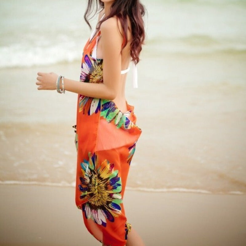 Vzdušné květinové pareo s ramínky